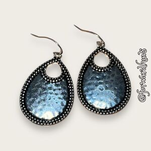 Bundle Sale 3 for $15 | Teardrop-Shaped Earrings Hammered Metal